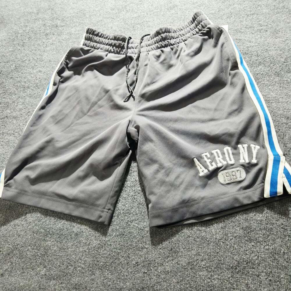Aeropostale Aero NY 1987 Athletic Shorts Size L Gray Mesh L